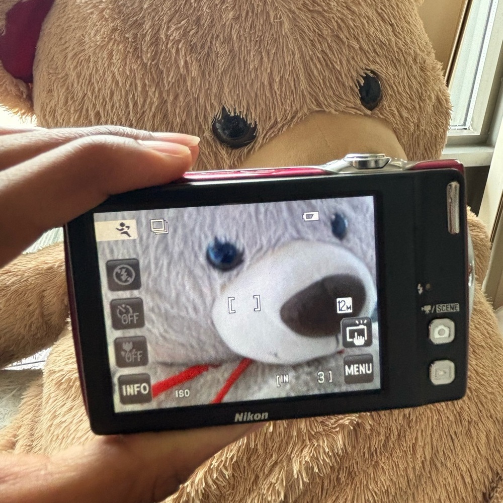 Nikon Red Digital Camera Compact Point-and-Shoot - Picture 10 of 11